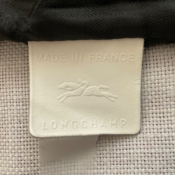 Longchamp Le Pliage LPG Limited Edition Rare Leather Tote Lettering Patch Logo - Picture 5 of 16